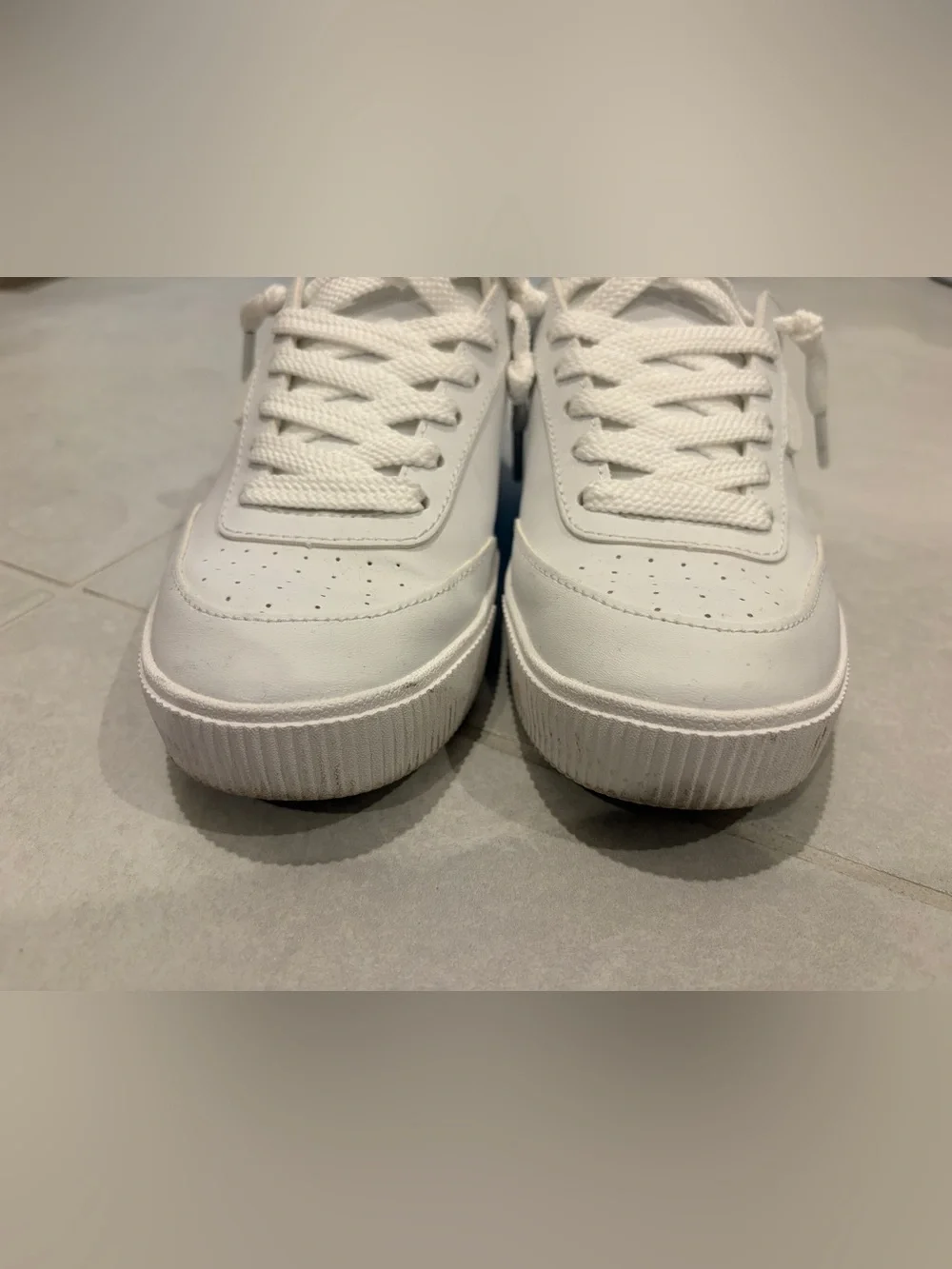 Reef Lay Day Seas Women's Leather Sneakers in White Size 7
